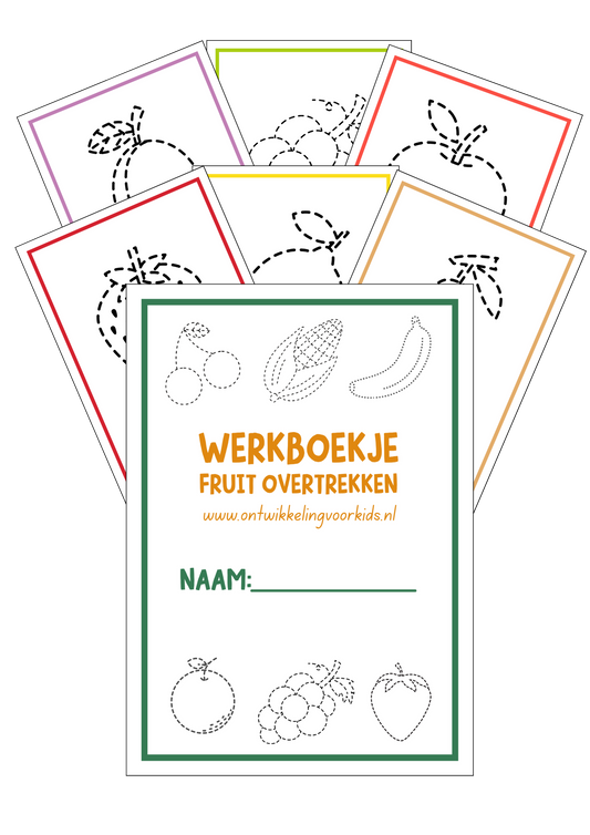 Werkboekje fruit overtrekken